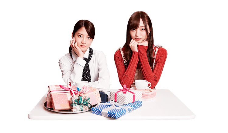 若月 佑美（カフェ店員）梅澤 美波（カフェの常連）